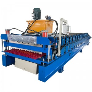 6 rib 840 trapezoidal and 1064 corrugated double layer roll forming machine for Guyana