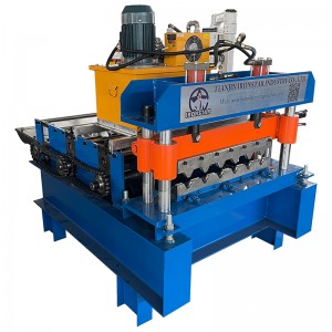 Crimping roof sheet roll forming machine for US