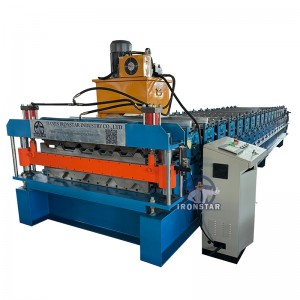 5 rib and 6 rib trapezoidal sheet double layer roll forming machine in Hungary