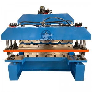 IBR and 6 rib bamboo tile double layer roll forming machine