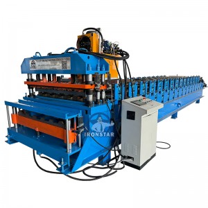 6 rib trapezoidal and glazed tile double layer roll forming machine for Slovakia