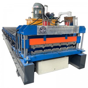 Crimping roof sheet roll forming machine