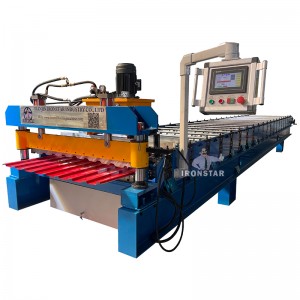 C18 Trapezoidal roofing sheet roll forming machine for Azerbaijan