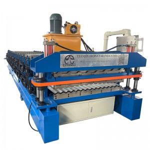 8 rib trapezoidal and corrugated double layer roll forming machine