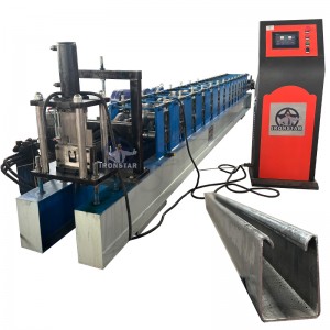 Shutter door siding guide rail roll forming machine for America
