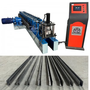 30*50mm and 30*70mm 2 sizes in 1 U guide rail roll forming machine for Nicaragua