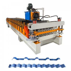 5 rib IBR and 836 corrugated double layer roll forming machine