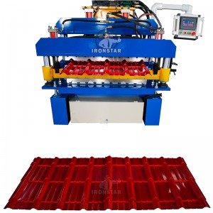 840 trapezoidal and 840 glazed tile double layer roll forming machine