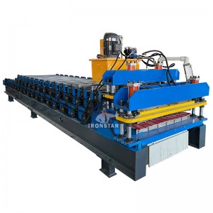 Cladding and 828 glazed tile double layer roll forming machine