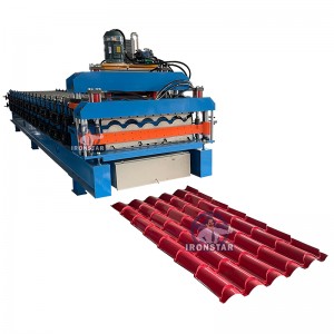 4 rib TR4 trapezoidal and 5 rib big bamboo tile double layer roll forming machine for bolivia
