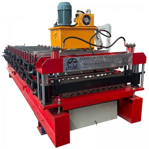840 trapezoidal sheet and 836 corrugated double layer roll forming machine for Bolivia