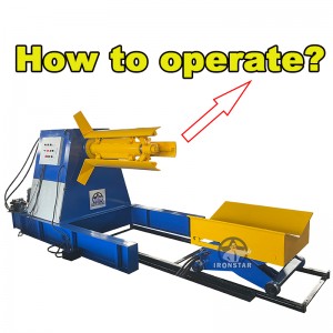 How to operate hydraulic decoiler with car ?