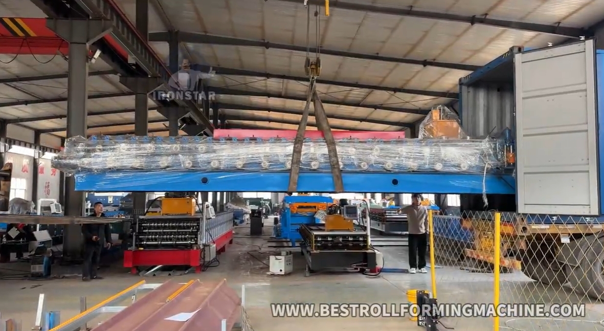 7.2L roof panel roll forming machine | 1000mm roof sheet double layer forming machine to New York