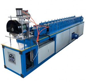 Fly saw cutting rolling shutter door roll forming machine for Philippines