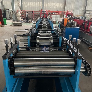 Full automatic changeable steel frame c u z roof purline rolling forming making machine