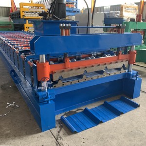 Tr4 trapezoidal roofing sheet roll forming machine for Peru