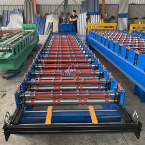 Tr4 trapezoidal roofing sheet roll forming machine for Peru