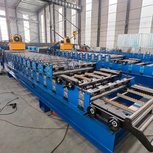 5 rib trapezoidal and 6 rib bamboo tile double layer roll forming machine