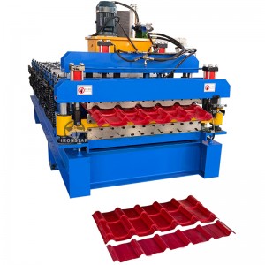 6 rib trapezoidal and 6 rib bamboo tile double layer roll forming machine