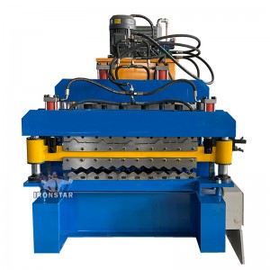 5 rib 840 trapezoidal and 836 corrugated double layer roll forming machine