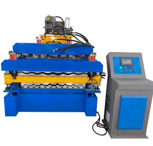 8 rib trapezoidal and 1035 glazed tile double layer roll forming machine for Africa