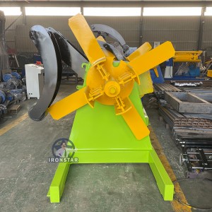 3 ton manual decoiler with pressure arm