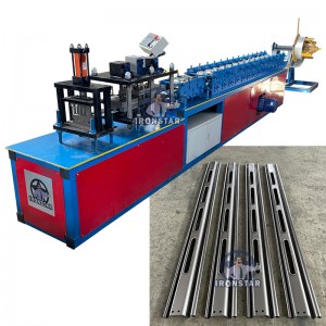 Punching hole shutter door roll forming machine for USA