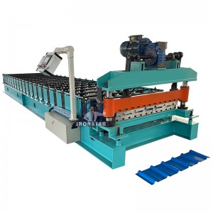 Trapezoidal roofing sheet roll forming machine
