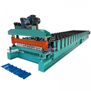 Trapezoidal roofing sheet roll forming machine