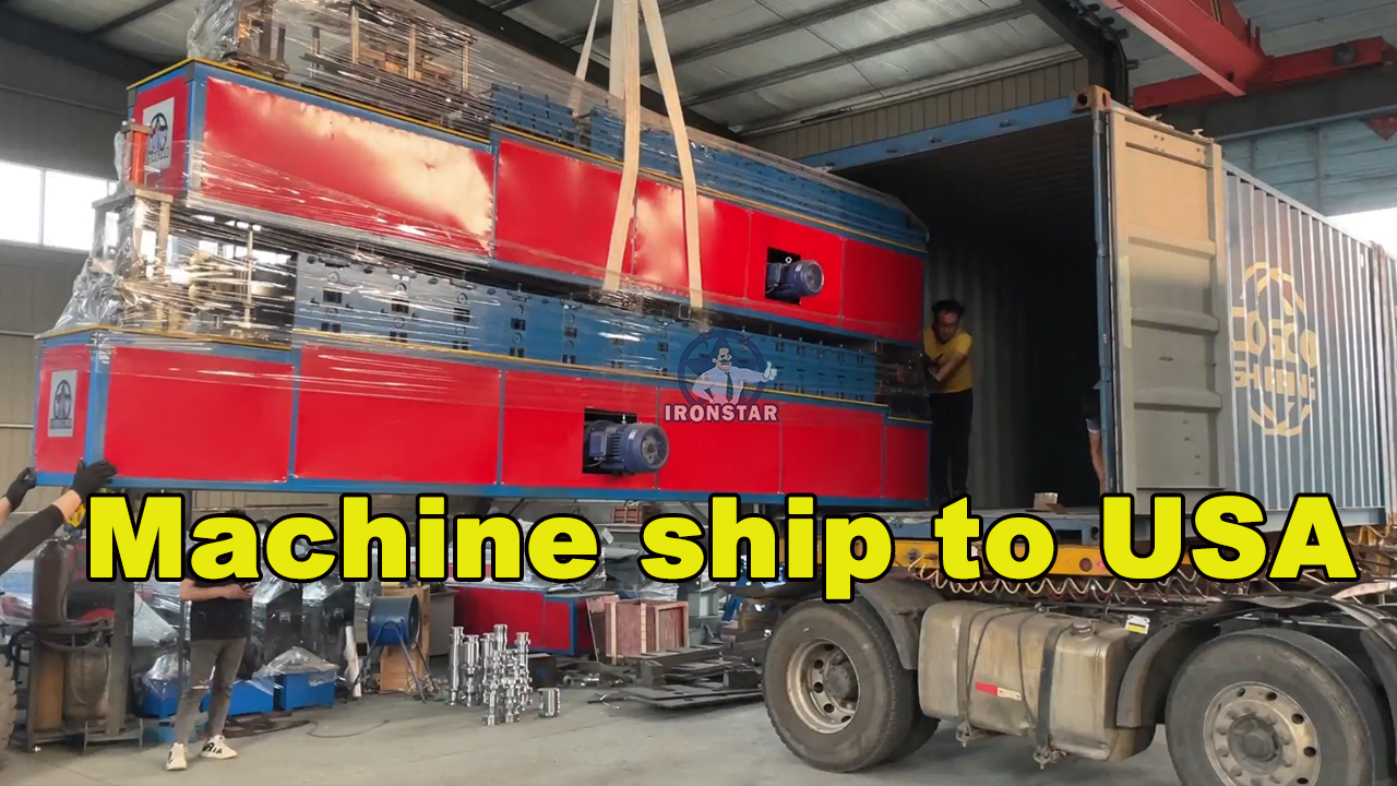 4 sets shutter door roll forminng machine ship to USA